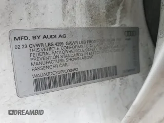 2023 Audi A3 Premium z VIN WAUAUDGY3PA090452, wystawiony jako Copart lot #49063675 z przebiegiem 43 710 mil mil oraz Czysty tytuł • Clean title. Historia ofert i sprzedaży dostępna na DreamBid. Obrazek 12.