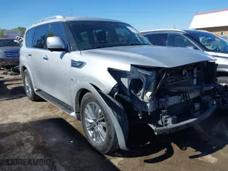 2018 Infiniti QX80 with VIN JN8AZ2NE6J9192293, listed as a IAAI auction lot 40557314 with 91,551 mi miles. Bid and sale history available at carsss.com. Image 13.