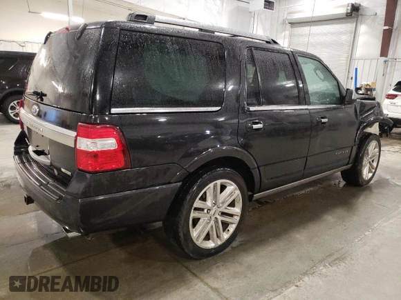 2015 Ford Expedition Platinum with VIN 1FMJU1MT5FEF18003, listed as a Copart auction lot 50179905 with 127,758 mi miles and Salvage title. Bid and sale history available at DreamBid. Image 3.