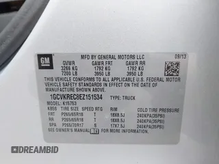 2014 Chevrolet Silverado 1500 LT with VIN 1GCVKREC8EZ151534, listed as a IAAI auction lot 42221023 with 216,835 mi miles and . Bid and sale history available at DreamBid. Image 9.