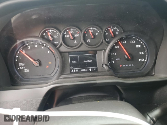 2024 Chevrolet Silverado 1500 Custom Trail Boss with VIN 3GCPDCEK6RG301024, listed as a Copart auction lot 76418164 with 5,684 mi miles and Salvage Title. Bid and sale history available at carsss.com. Image 9.