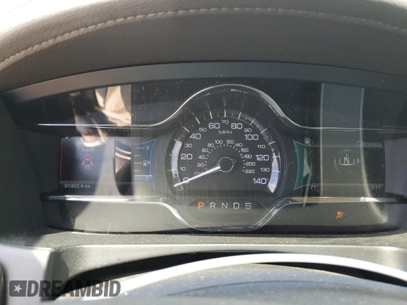 2015 Lincoln MKS with VIN 1LNHL9EK8FG608501, listed as a Copart auction lot 62676905 with 91,953 mi miles and Clean title. Bid and sale history available at DreamBid. Image 9.