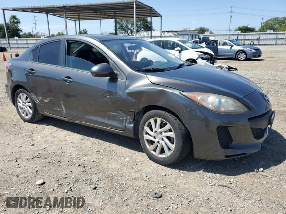 2012 Mazda 3 i Touring with VIN JM1BL1V85C1644077, listed as a Copart auction lot 56778845 with 166,714 mi miles and Salvage title. Bid and sale history available at DreamBid. Image 4.