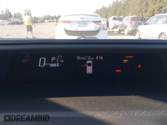 2015 Toyota Prius One with VIN JTDKDTB34F1094537, listed as a IAAI auction lot 42169482 with 126,110 mi miles and . Bid and sale history available at carsss.com. Image 7.