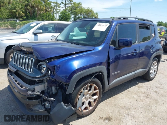 2017 Jeep Renegade Latitude z VIN ZACCJABB1HPG29285, wystawiony jako IAAI lot #42081075 z przebiegiem 62 311 mil mil oraz . Historia ofert i sprzedaży dostępna na DreamBid. Obrazek 2.