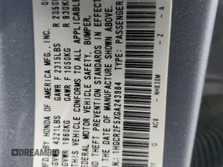 2016 Honda Accord Sport с VIN 1HGCR2F5XGA243984, выставлен на аукционе Copart как лот 56485695 с пробегом 258 037 миль миль и Списание • Salvage title. История ставок и продаж доступна на DreamBid. Изображение 12.