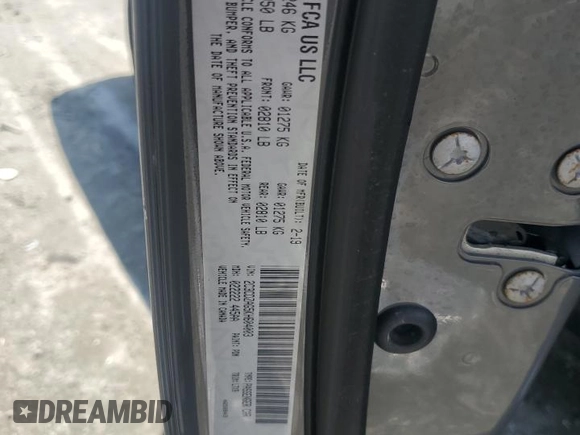 2019 Dodge Challenger SXT z VIN 2C3CDZAG5KH604003, wystawiony jako Copart lot #56694895 z przebiegiem 63 409 mil mil oraz Szkoda całkowita • Salvage title. Historia ofert i sprzedaży dostępna na DreamBid. Obrazek 12.