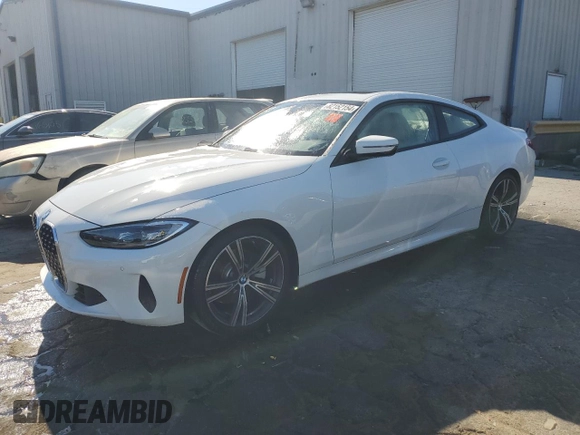 2021 BMW 4 Series 430i with VIN WBA53AP03MCF97965, listed as a Copart auction lot 82152154 with 41,854 mi miles and Salvage Title. Bid and sale history available at DreamBid. Image 1.
