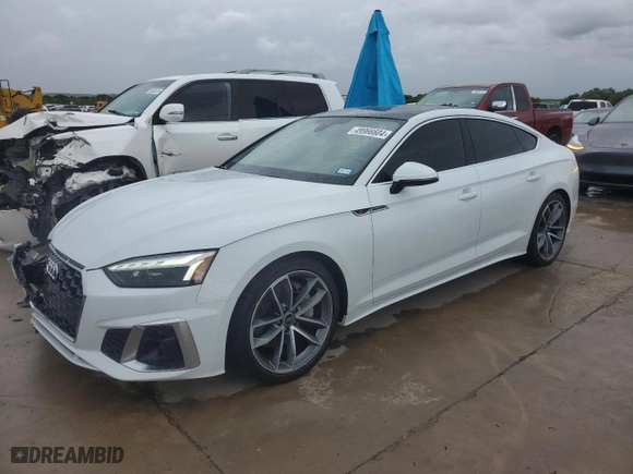 2023 Audi A5 Sportback S line Premium with VIN WAUDACF54PA024628, listed as a Copart auction lot 49966604 with NaN miles and Clean Title. Bid and sale history available at carsss.com. Image 1.