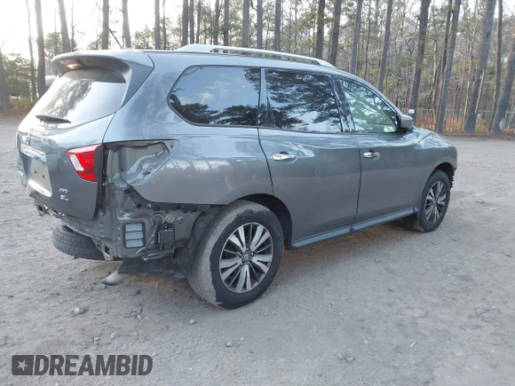 2017 Nissan Pathfinder SV with VIN 5N1DR2MM5HC619196, listed as a IAAI auction lot 41410299 with 105,446 mi miles. Bid and sale history available at carsss.com. Image 4.