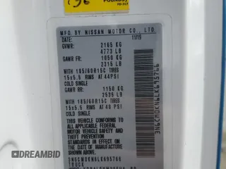 2020 Nissan NV200 SV with VIN 3N6CM0KN6LK695766, listed as a Copart auction lot 53389365 with Not provided miles and Salvage title. Bid and sale history available at DreamBid. Image 14.