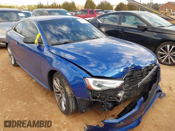 2015 Audi S5 Premium Plus with VIN WAUCGAFRXFA012905, listed as a IAAI auction lot 41408774 with 66,372 mi miles. Bid and sale history available at carsss.com. Image 1.