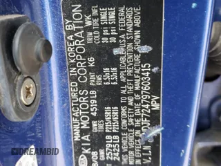 2009 Kia Sportage LX z VIN KNDJF724797603415, wystawiony jako Copart lot #53022925 z przebiegiem 120 916 mil mil oraz Szkoda całkowita • Salvage title. Historia ofert i sprzedaży dostępna na DreamBid. Obrazek 13.