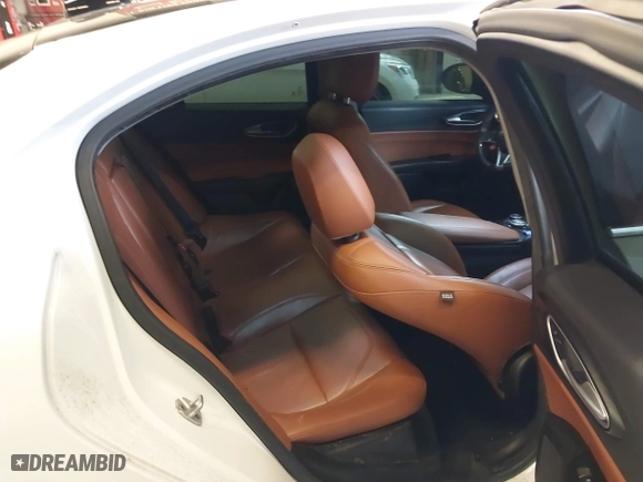 2017 Alfa Romeo Giulia with VIN ZARFAEDN1H7552738, listed as a IAAI auction lot 41529238 with 107,421 mi miles. Bid and sale history available at carsss.com. Image 8.