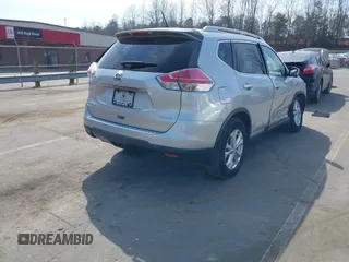 2016 Nissan Rogue SV with VIN KNMAT2MV7GP601761, listed as a IAAI auction lot 41811002 with 97,913 mi miles. Bid and sale history available at carsss.com. Image 4.