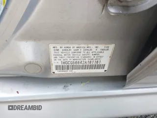2002 Honda Accord EX z VIN 1HGCG56642A161161, wystawiony jako IAAI lot #41966381 z przebiegiem 258 103 mil mil oraz . Historia ofert i sprzedaży dostępna na DreamBid. Obrazek 9.