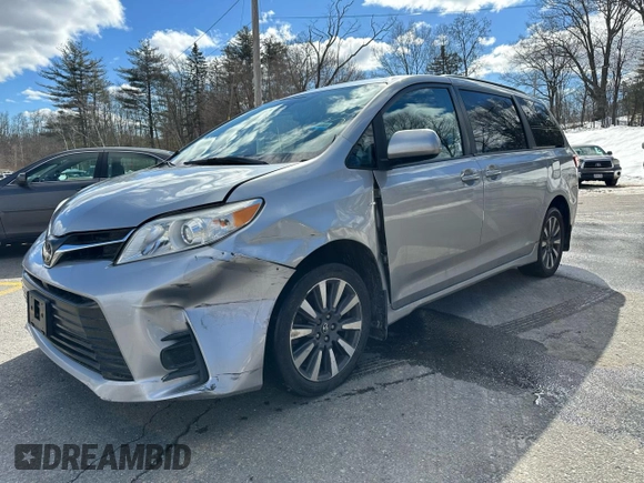 2018 Toyota Sienna LE with VIN 5TDJZ3DC2JS195145, listed as a Copart auction lot 47596975 with 119,170 mi miles and Clean title. Bid and sale history available at DreamBid. Image 1.