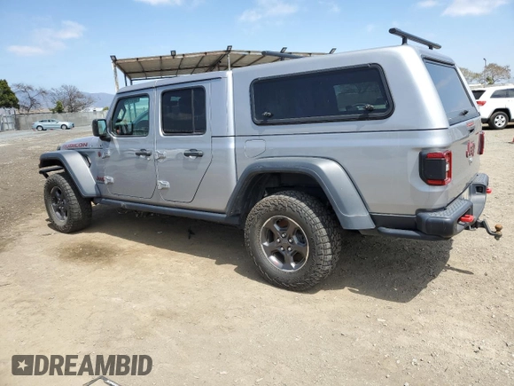 2021 Jeep Gladiator Rubicon with VIN 1C6JJTBG4ML534725, listed as a Copart auction lot 53990494 with 37,478 mi miles and Salvage title. Bid and sale history available at DreamBid. Image 2.