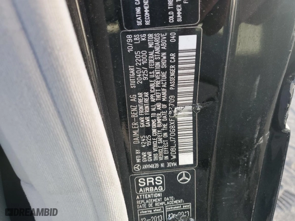 1999 Mercedes-Benz CLK-Class with VIN WDBLJ70G8XF067709, listed as a Copart auction lot 50125665 with 113,372 mi miles and Salvage Title. Bid and sale history available at carsss.com. Image 12.