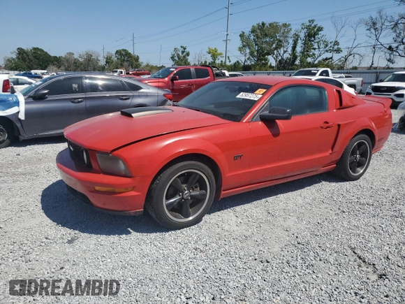 2007 Ford Mustang GT Deluxe with VIN 1ZVFT82HX75248804, listed as a Copart auction lot 52957275 with Not Provided miles and Salvage Title. Bid and sale history available at carsss.com. Image 1.