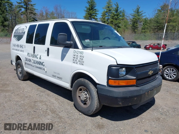 2016 Chevrolet Express Cargo Van with VIN 1GCWGAFF1G1126072, listed as a IAAI auction lot 42166064 with 245,517 mi miles. Bid and sale history available at carsss.com. Image 1.