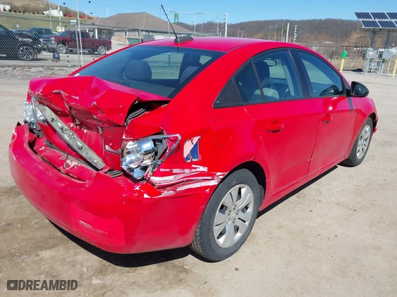 2015 Chevrolet Cruze LS with VIN 1G1PA5SH8F7140379, listed as a IAAI auction lot 41816936 with 169,717 mi miles. Bid and sale history available at carsss.com. Image 4.