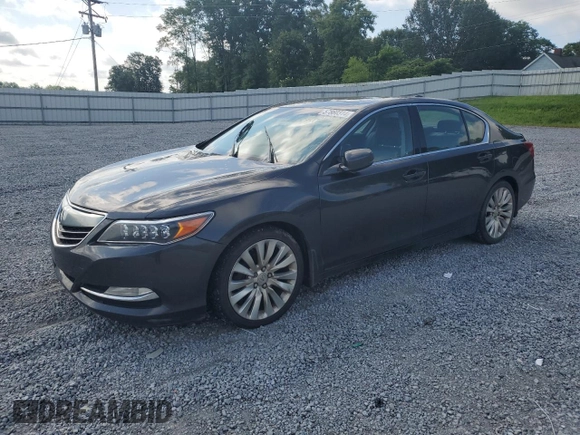2014 Acura RLX Advance Pkg with VIN JH4KC1F92EC004325, listed as a Copart auction lot 57860314 with 221,784 mi miles and Salvage Title. Bid and sale history available at carsss.com. Image 1.