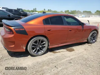 2022 Dodge Charger R/T with VIN 2C3CDXCT4NH198377, listed as a Copart auction lot 52013875 with 25,500 mi miles and Salvage Title. Bid and sale history available at DreamBid. Image 3.