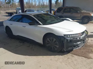 2024 Lucid Air Pure with VIN 50EA1PGA1RA007535, listed as a IAAI auction lot 41879547 with 2,497 mi miles. Bid and sale history available at carsss.com. Image 1.