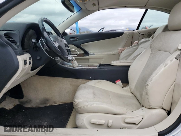 2011 Lexus IS 250 C with VIN JTHFF2C25B2518323, listed as a Copart auction lot 50931405 with 157,515 mi miles and Salvage title. Bid and sale history available at DreamBid. Image 7.
