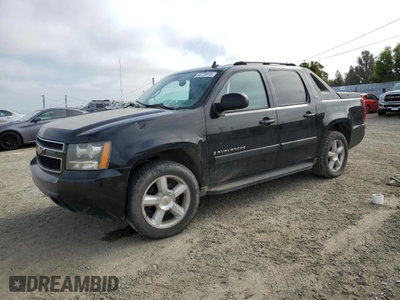 2007 Chevrolet Avalanche LTZ with VIN 3GNFK12Y77G239829, listed as a Copart auction lot 54723615 with 134,383 mi miles and Salvage Title. Bid and sale history available at DreamBid. Image 1.