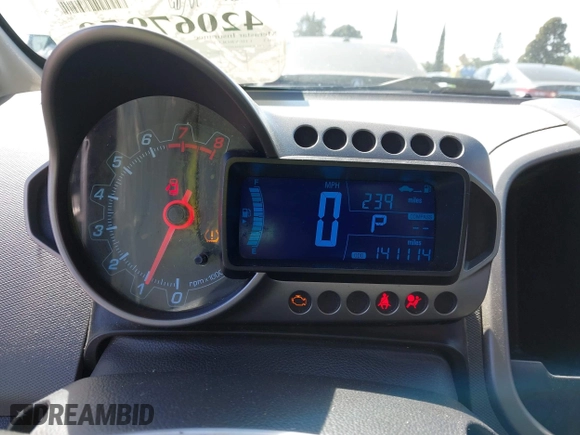 2013 Chevrolet Sonic LT with VIN 1G1JC6SG0D4202398, listed as a IAAI auction lot 42067950 with 141,114 mi miles. Bid and sale history available at carsss.com. Image 7.