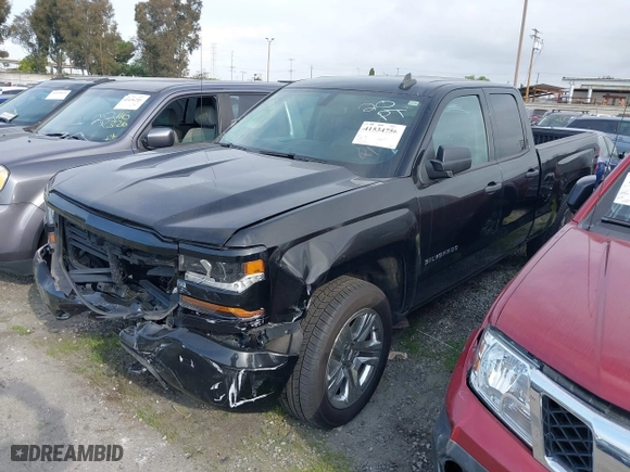 2018 Chevrolet Silverado 1500 Custom with VIN 1GCRCPEC0JZ321723, listed as a IAAI auction lot 41534756 with 44,224 mi miles. Bid and sale history available at carsss.com. Image 2.