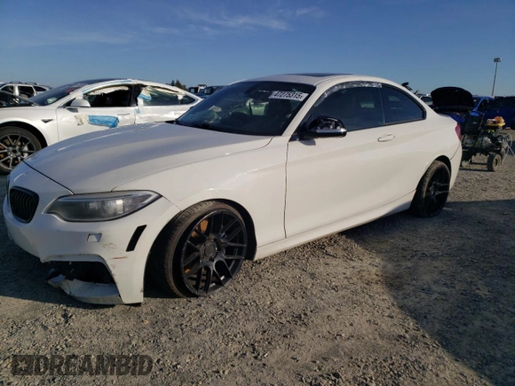 2015 BMW 2 Series M235i xDrive with VIN WBA1J9C57FVX98440, listed as a Copart auction lot 47275315 with 0 mi miles and Clean Title. Bid and sale history available at carsss.com. Image 1.