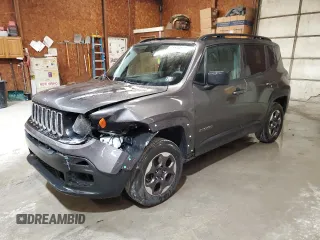 2018 Jeep Renegade Upland z VIN ZACCJBAB5JPG63825, wystawiony jako Copart lot #61135135 z przebiegiem 113 666 mil mil oraz Szkoda całkowita • Salvage title. Historia ofert i sprzedaży dostępna na DreamBid. Obrazek 1.