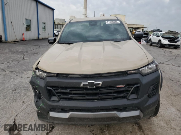 2023 Chevrolet Colorado 4WD Trail Boss with VIN 1GCPTEEK2P1131528, listed as a Copart auction lot 61356945 with 17,452 mi miles and Salvage title. Bid and sale history available at DreamBid. Image 5.