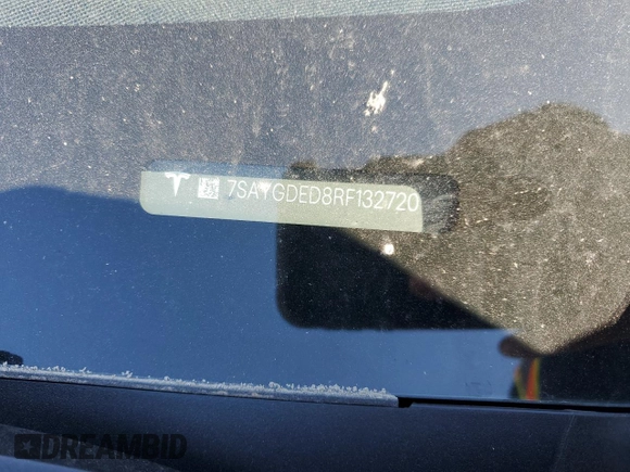 2024 Tesla Model Y with VIN 7SAYGDED8RF132720, listed as a Copart auction lot 45631755 with Not Provided miles and Salvage Title. Bid and sale history available at DreamBid. Image 13.