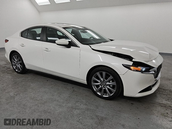 2025 Mazda 3 S Preferred with VIN JM1BPACM7S1761419, listed as a Copart auction lot 47939415 with 9,836 mi miles and Clean Title. Bid and sale history available at DreamBid. Image 4.