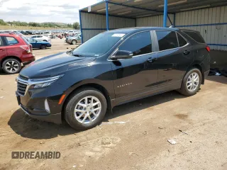 2022 Chevrolet Equinox LT with VIN 3GNAXUEV6NL262571, listed as a Copart auction lot 63134554 with 34,134 mi miles and Clean title. Bid and sale history available at DreamBid. Image 1.