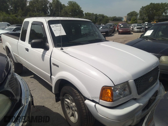2003 Ford Ranger XL Fleet with VIN 1FTZR45E43PA44894, listed as a IAAI auction lot 28093311 with 175,708 mi miles and . Bid and sale history available at carsss.com. Image 1.