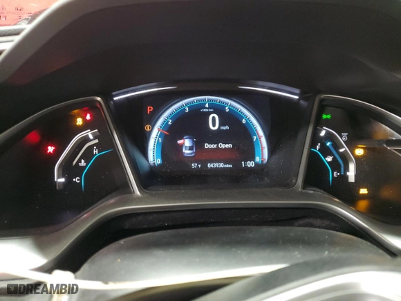 2018 Honda Civic Sedan EX with VIN 2HGFC2F71JH611011, listed as a Copart auction lot 47103905 with 43,930 mi miles and Salvage Title. Bid and sale history available at carsss.com. Image 9.