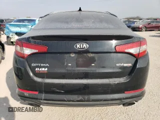 2013 Kia Optima SX with VIN 5XXGR4A65DG229079, listed as a Copart auction lot 46620134 with 154,977 mi miles and Salvage Title. Bid and sale history available at carsss.com. Image 6.
