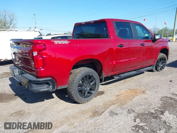2021 Chevrolet Silverado 1500 LT Trail Boss with VIN 1GCPYFED3MZ381916, listed as a IAAI auction lot 42032978 with 20,734 mi miles and . Bid and sale history available at DreamBid. Image 4.