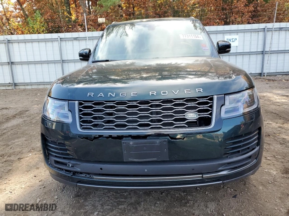 2018 Land Rover Range Rover with VIN SALGS5RE4JA502406, listed as a Copart auction lot 77311104 with 96,705 mi miles and Salvage Title. Bid and sale history available at carsss.com. Image 5.