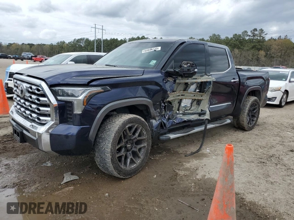 2023 Toyota Tundra 1794 Edition with VIN 5TFMA5AB7PX023918, listed as a Copart auction lot 49638235 with 58,499 mi miles and Salvage title. Bid and sale history available at DreamBid. Image 1.