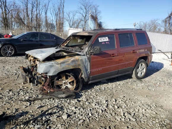 2012 Jeep Patriot Latitude with VIN 1C4NJRFB9CD567661, listed as a Copart auction lot 48734775 with Not Provided miles and Salvage Title. Bid and sale history available at carsss.com. Image 1.