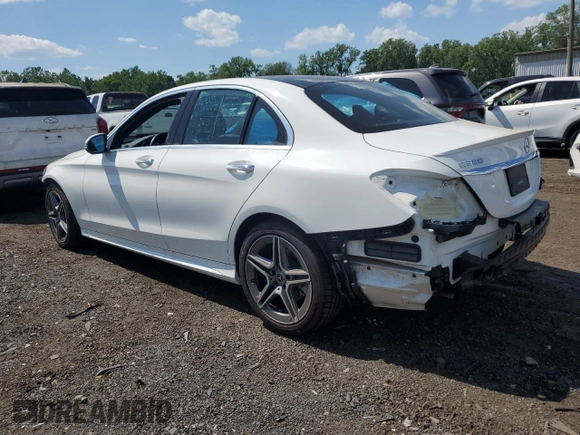 2020 Mercedes-Benz C 300 with VIN 55SWF8EB8LU327882, listed as a Copart auction lot 60080425 with 38,045 mi miles and Salvage title. Bid and sale history available at DreamBid. Image 2.