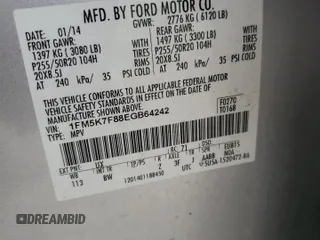 2014 Ford Explorer Limited with VIN 1FM5K7F88EGB64242, listed as a Copart auction lot 54452015 with 154,015 mi miles and Salvage Title. Bid and sale history available at carsss.com. Image 13.