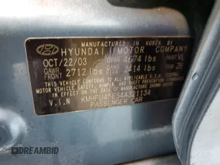 2004 Hyundai XG with VIN KMHFU45E54A321134, listed as a Copart auction lot 79103974 with 110,734 mi miles and Clean Title. Bid and sale history available at carsss.com. Image 12.