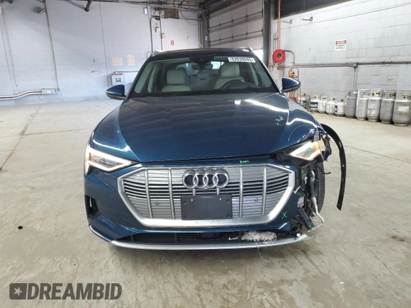 2019 Audi e-tron Prestige with VIN WA1VABGE2KB010143, listed as a Copart auction lot 52039045 with 62,991 mi miles and Salvage Title. Bid and sale history available at DreamBid. Image 5.
